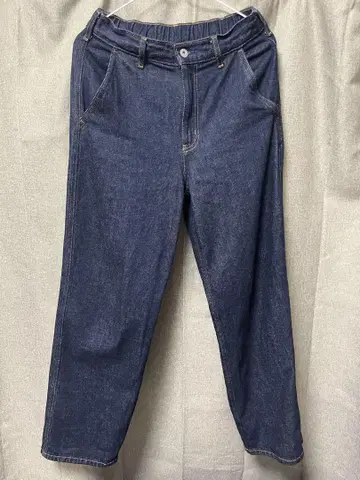 무인양품 신사 카큭 혼합 데님 와이드 팬츠 S 사이즈