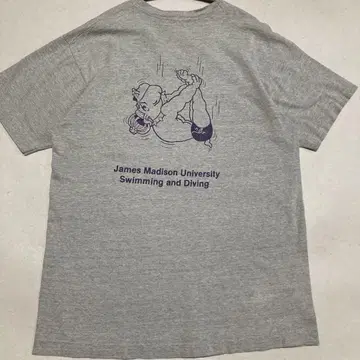90s FRUIT OF THE LOOM JMU 칼리지 프린트 티셔츠