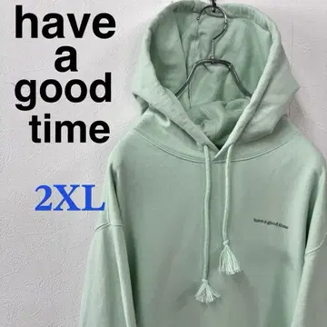have a good time 후드 맨투맨 2XL 라이트 그린