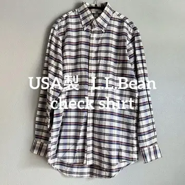 엘엘빈 LLbeen USA제 멀티 컬러 체크 버튼 다운