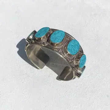 빈티지 터콰이즈 스톤 실버 뱅글 VINTAGE silver