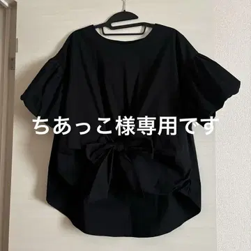 새상품급 토르네라 프라이오리티 소매 벌룬 리본 블라우스 블랙