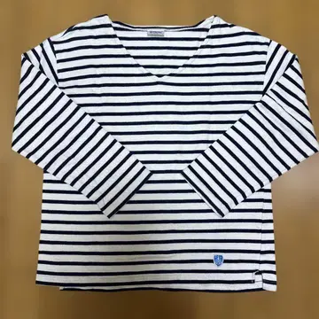 ORCIVAL 스트라이프 V넥 티셔츠