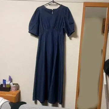 원피스 인디고 등 지퍼 업 엘렌 카레 두에