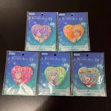 프로세카 반짝반짝 빅 하트형 캔뱃지 vol.1 완다쇼 세트