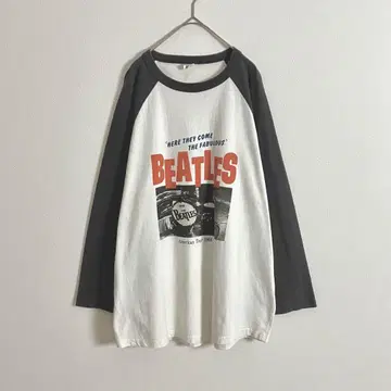 THE BEATLES 비틀즈 래글런 티셔츠 7부 소매 밴 티
