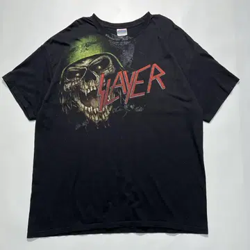 00s Slayer 밴딩 티셔츠 2XL 블랙 스컬 Y2K 6666