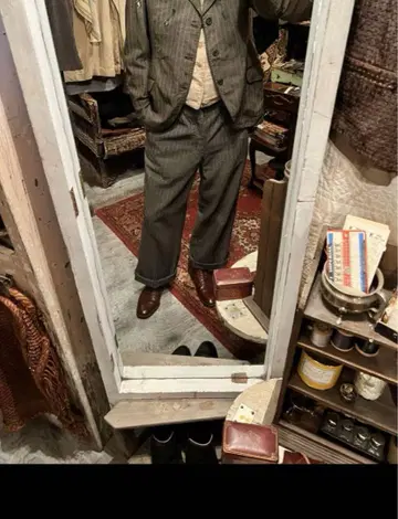 1930년대 프렌치 울 스트라이프 셋업