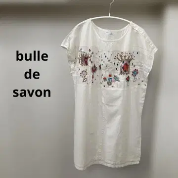 뷔르데사봉 bulle de savon 자수 튜닉 블라우스