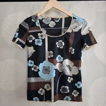 앤티크 돌체&가바 D&G 티셔츠 레트로 꽃무늬 반팔