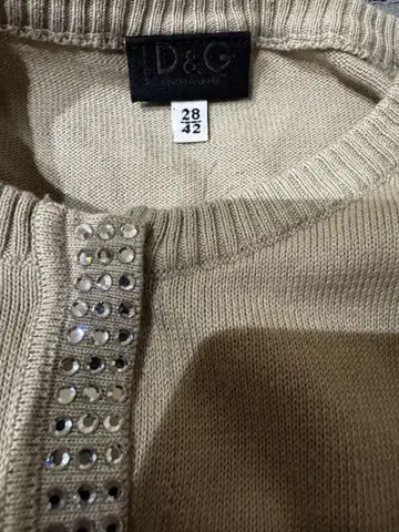 D&G 가디건 베이지 큐빅 42 반팔