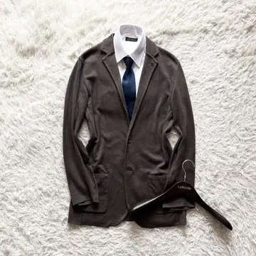 <>LARDINI 브라운 코튼 니트 자켓 사이즈 M 상당