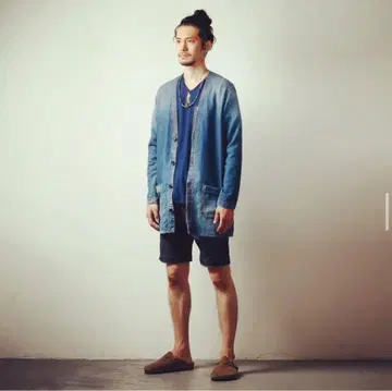 FDMTL 데님 롱 가디건