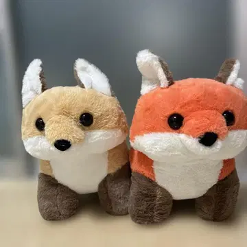 곤곤 여우 BIG 봉제 인형 여우 봉제 인형 2개 세트