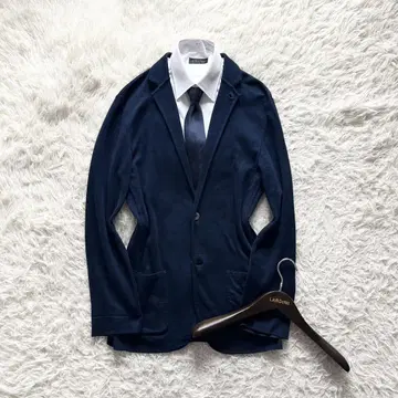 <>LARDINI 네이비 코튼 니트 자켓 사이즈 M 상당