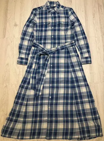 폴로 랄프로렌 원피스 블루 체크