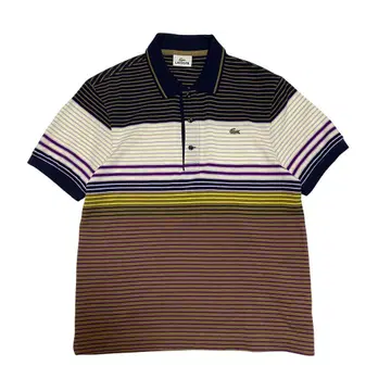 LACOSTE 라코스테 반팔 피케 셔츠 보더 남성용 3 포인트
