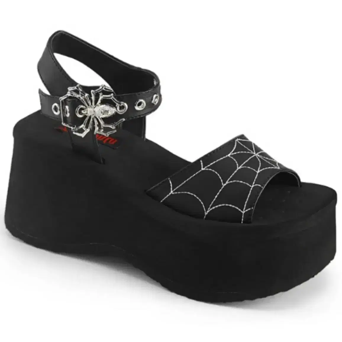 Demonia Funn 10 Spyder Buckle Ankle Strap Platform Sandals