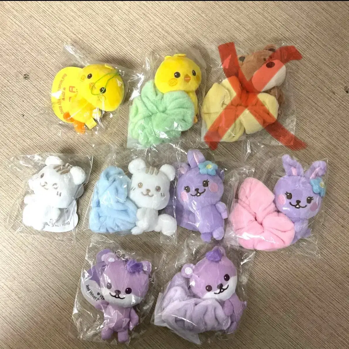 레드벨벳 아이린 슬기 웬디 조이 예리 스크런치 미니 돌 키링