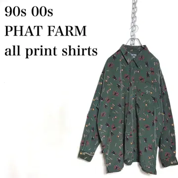 PHAT FARM 팻 팜 90s 00s 올 프린트 셔츠 구제 의류