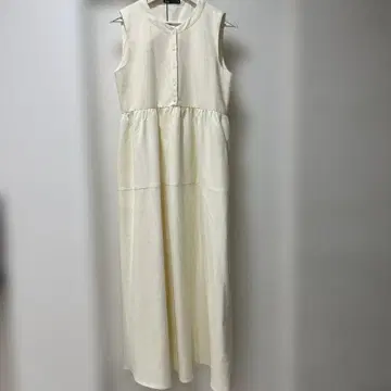 자라 슬리브리스 롱 원피스 M 아이보리