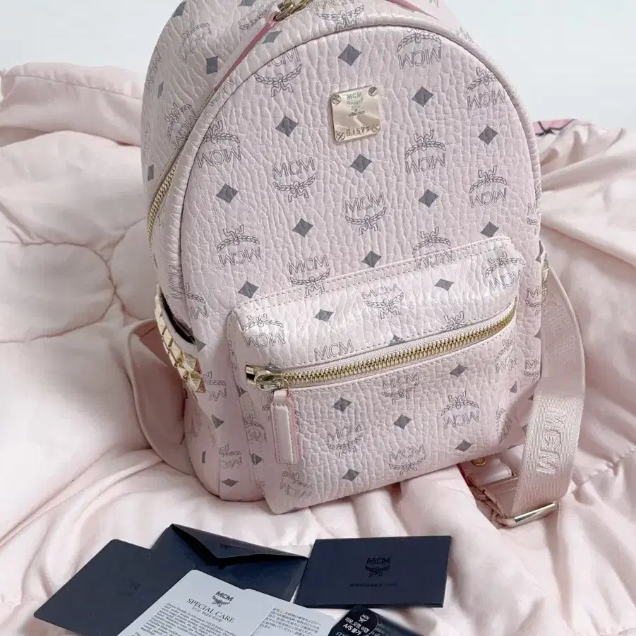 Mcm Powder Pink Backpack Mini Mcm Mini Pink Leather Backpack Outlet