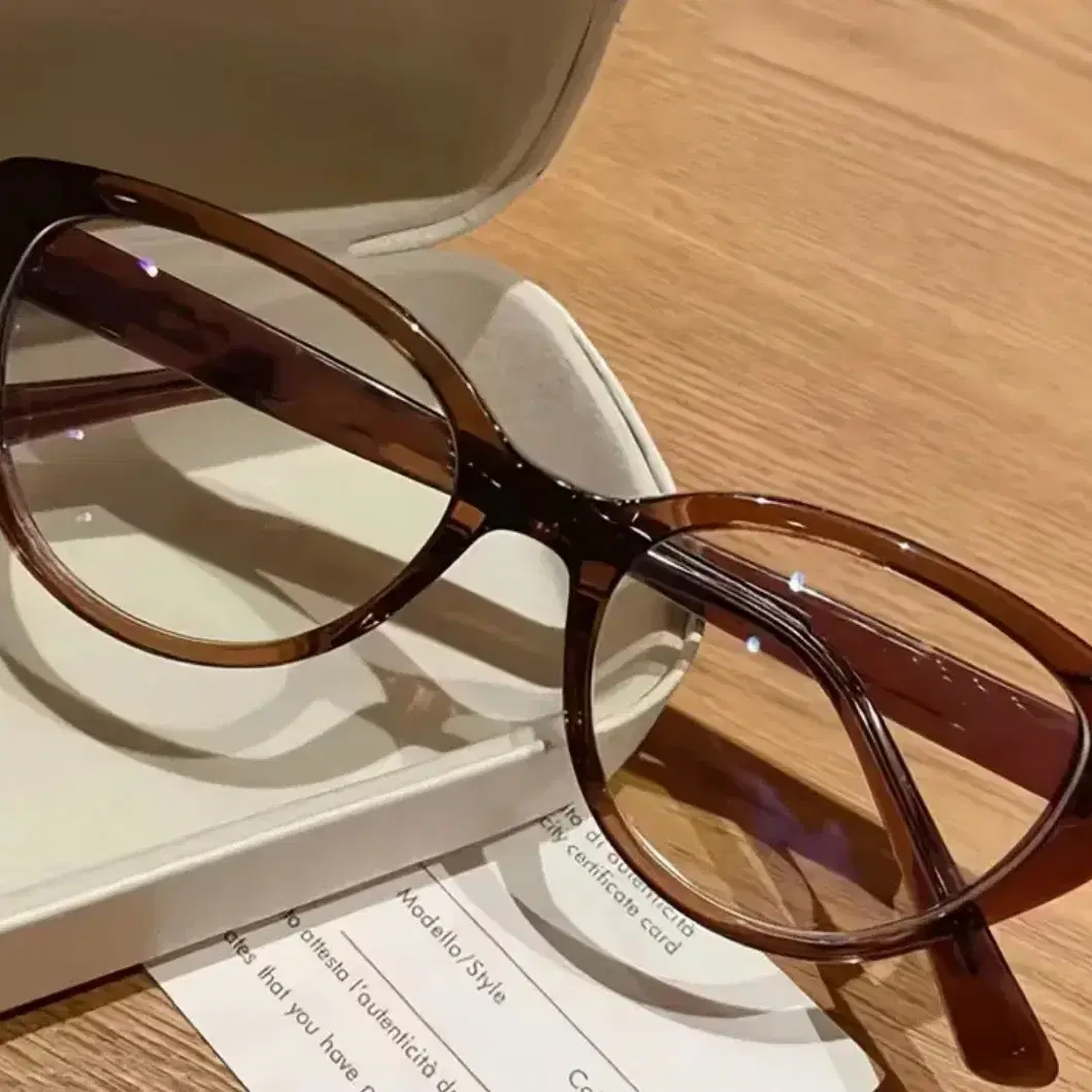 New Product] Bare Face Glasses Fashion Glasses Cat Glasses Blue