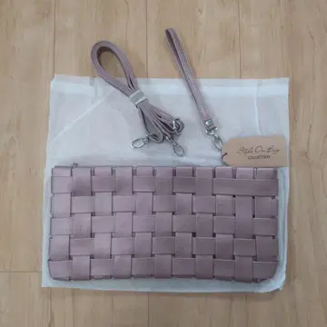 핑크 골드 클러치백