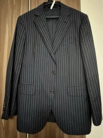 제냐 미츠미네 A5 수트 M 네이비 스트라이프 Zegna 트로피컬