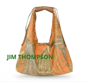보관 상품 JIM THOMPSON 실크 호보 백 쌀 패턴 오렌지 계열