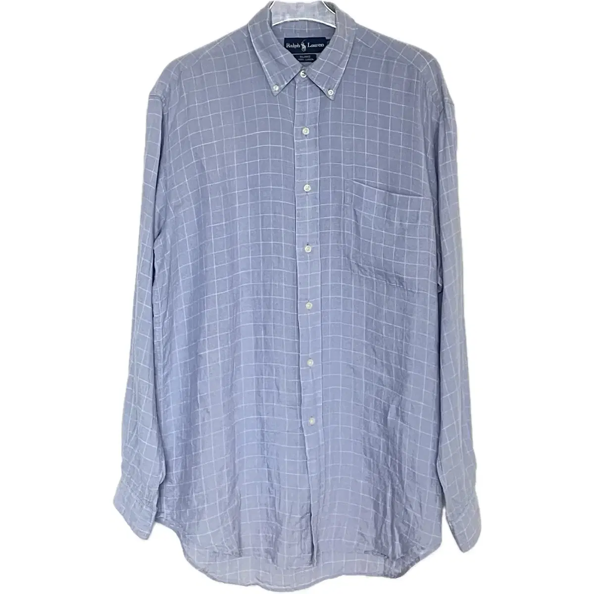 [M] Polo Ralph Lauren Gingham Linen Shirt BLAKE