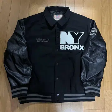 NY BRONX 바시티 자켓 블랙 새상품급