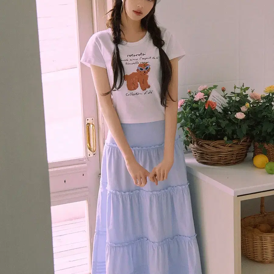 ROLAROLA★大人気★FLOWER LONG SKIRT Qoo10] rolarola FLOWER LONG SKIRT BR : レディース服