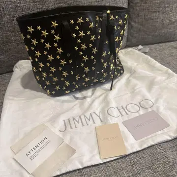 JIMMY CHOO 블랙 가죽 토트백
