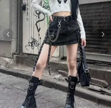 [XU] 데님 스커트 스트릿 패션