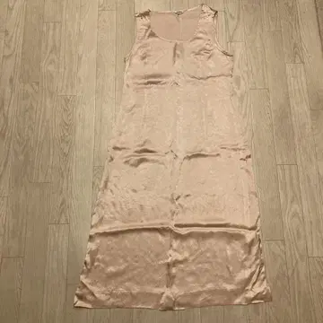 ZUCCA 슬리브리스 롱 원피스 핑크 베이지 주카