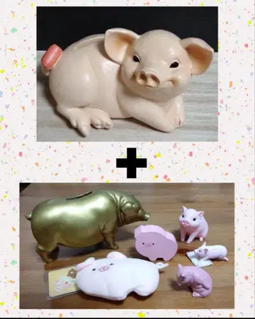 tutto bene 저금통 + 기타 부타 굿즈 Pig 돼지 돼지 총 7개