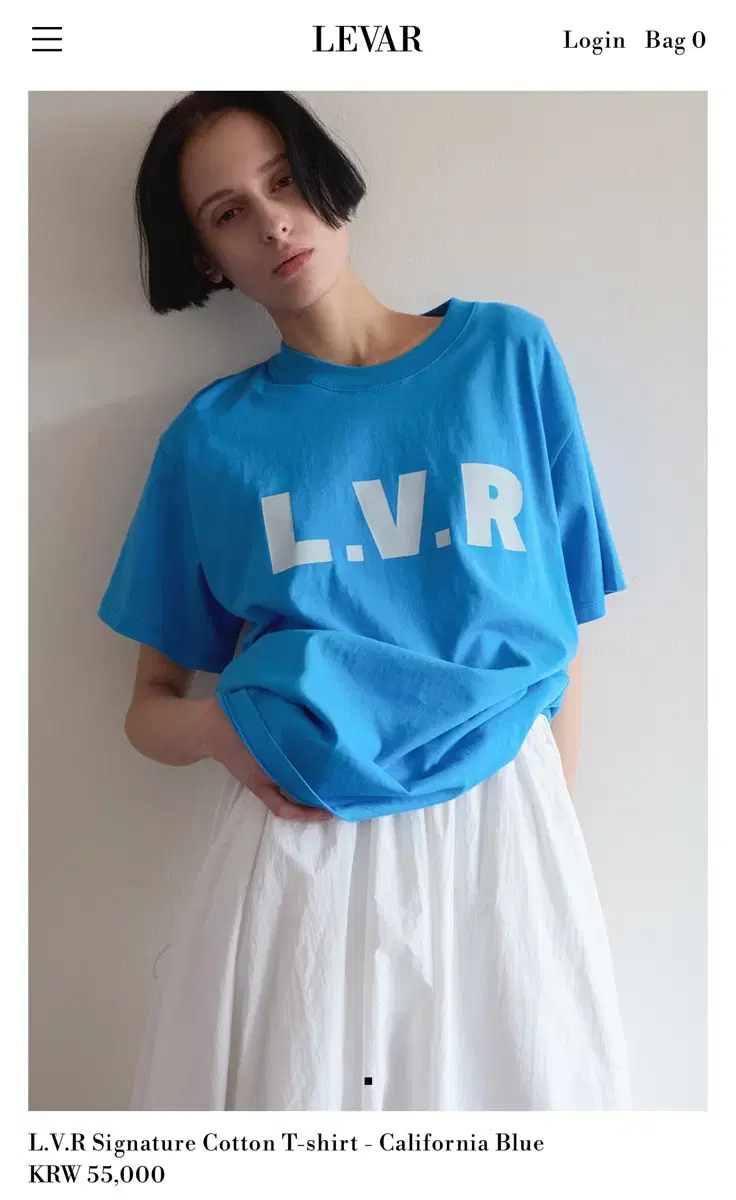 (르바 새상품) L.V.R Signature Cotton T-shirt