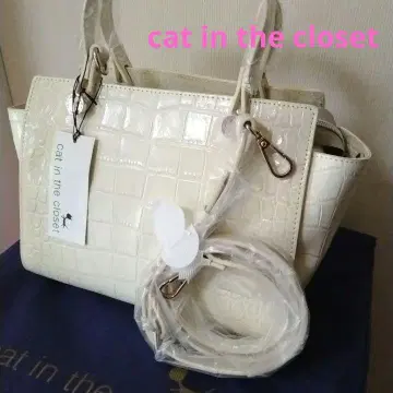 cat in the closet 소가죽 악어 엠보싱 2way 백