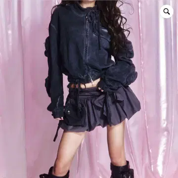 Ribbon bubble skirt misty 스커트 storm