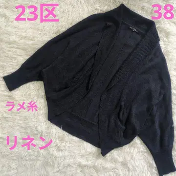 23구 린넨 볼레로 가디건 라메 실 넉넉한 M