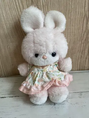 쇼와 레트로 레어 핑크 토끼 봉제 인형 레어 크리미 요시토쿠
