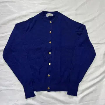 Aquascutum 아쿠아 스큐텀 가디건 니트 블루 캐시미어 100%
