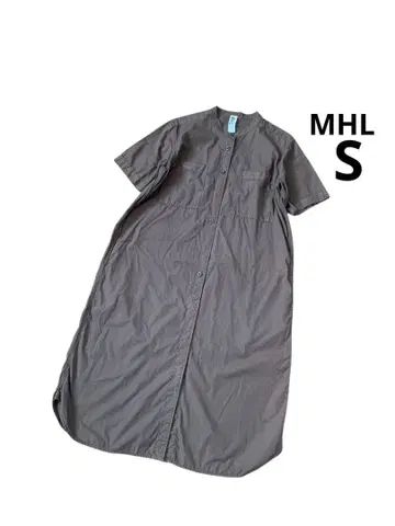 MHL 마가렛 호웰 셔츠 원피스 브라운 밴드 카라