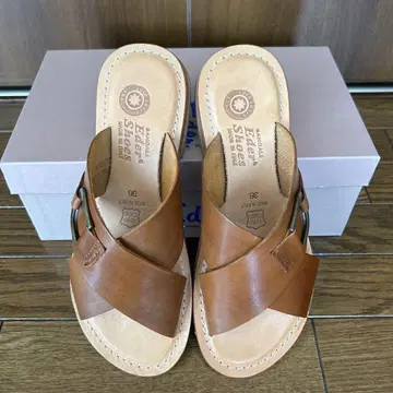 Eder shoes 에더 슈즈 크로스 벨트 샌들 브라운 36