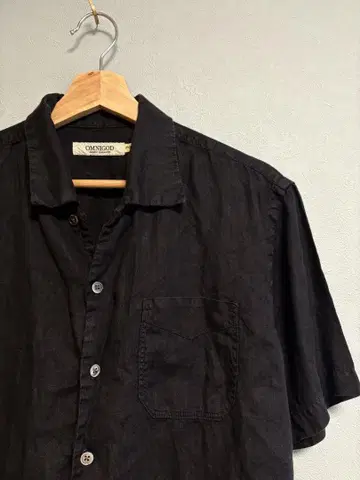 OMNIGOD 린넨 캔버스 숏 슬리브 셔츠 자켓 size:2