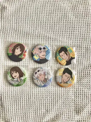 주술회전 쥬쥬 탐방 캔뱃지 노멀 6개 세트