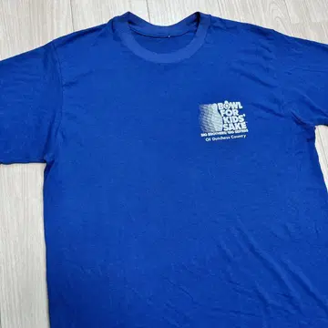 80s 90s 빈티지 티셔츠 볼링 블루 원포인트 로고