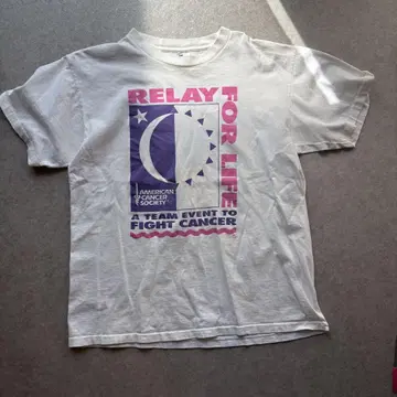 90s 미국제 RELAY FOR LIFE 이벤트 티셔츠 화이트 L