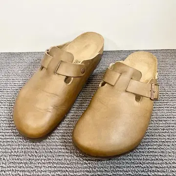 새상품급 버켄스탁 보스턴 26.5cm 브라운 남성용 샌들